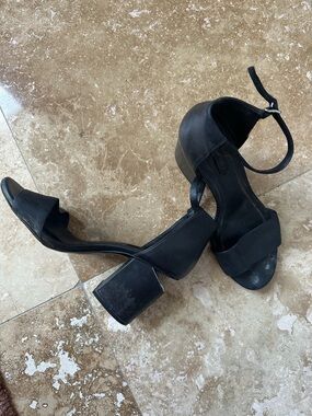 Alexander Wang Black Block Heel Ankle-Strap Sandals